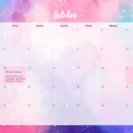 Calendario Mensal 2021 Outubro Colorido