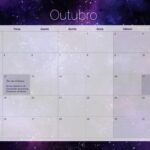 Calendario Mensal 2021 Outubro Galaxia