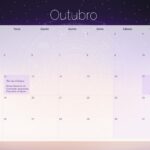 Calendario Mensal 2021 Outubro Zodiaco