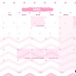 Calendario Mensal 2021 Panda Rosa abril
