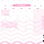 Calendario Mensal 2021 Panda Rosa fevereiro