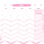 Calendario Mensal 2021 Panda Rosa maio