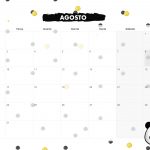 Calendario Mensal 2021 Panda agosto