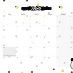 Calendario Mensal 2021 Panda julho