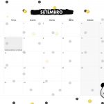 Calendario Mensal 2021 Panda setembro