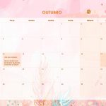Calendario Mensal 2021 Raposinha outubro