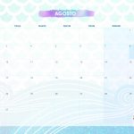 Calendario Mensal 2021 Sereia agosto