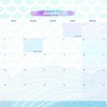 Calendario Mensal 2021 Sereia janeiro