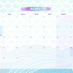 Calendario Mensal 2021 Sereia marco