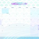 Calendario Mensal 2021 Sereia novembro