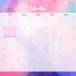 Calendario Mensal 2021 Setembro Colorido