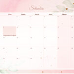 Calendario Mensal 2021 Setembro Floral