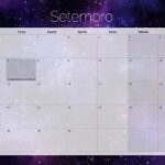 Calendario Mensal 2021 Setembro Galaxia