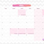 Calendario Mensal 2021 Unicornio abril