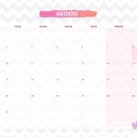 Calendario Mensal 2021 Unicornio agosto
