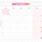 Calendario Mensal 2021 Unicornio novembro