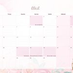 Calendario Mensal 2021 para Imprimir Corujinha Abril