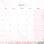 Calendario Mensal 2021 para Imprimir Corujinha agosto