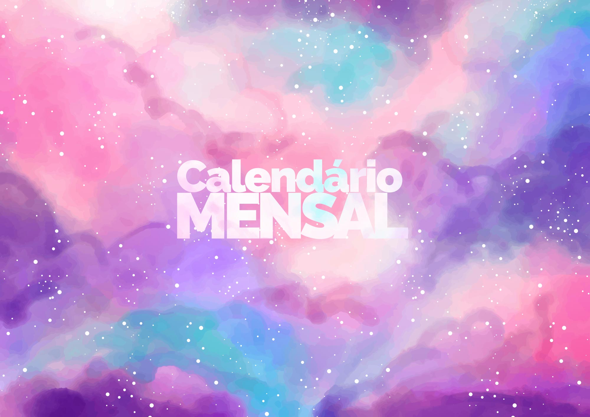 Capa Calendario Mensal 2021 Colorido
