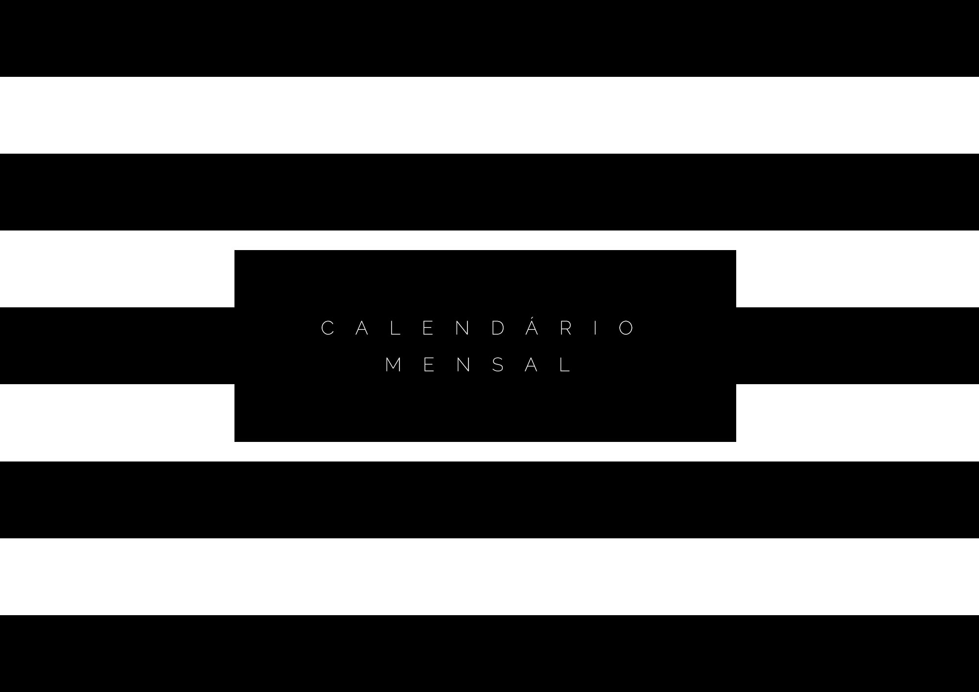 Capa Calendario Mensal 2021 Preto e Branco