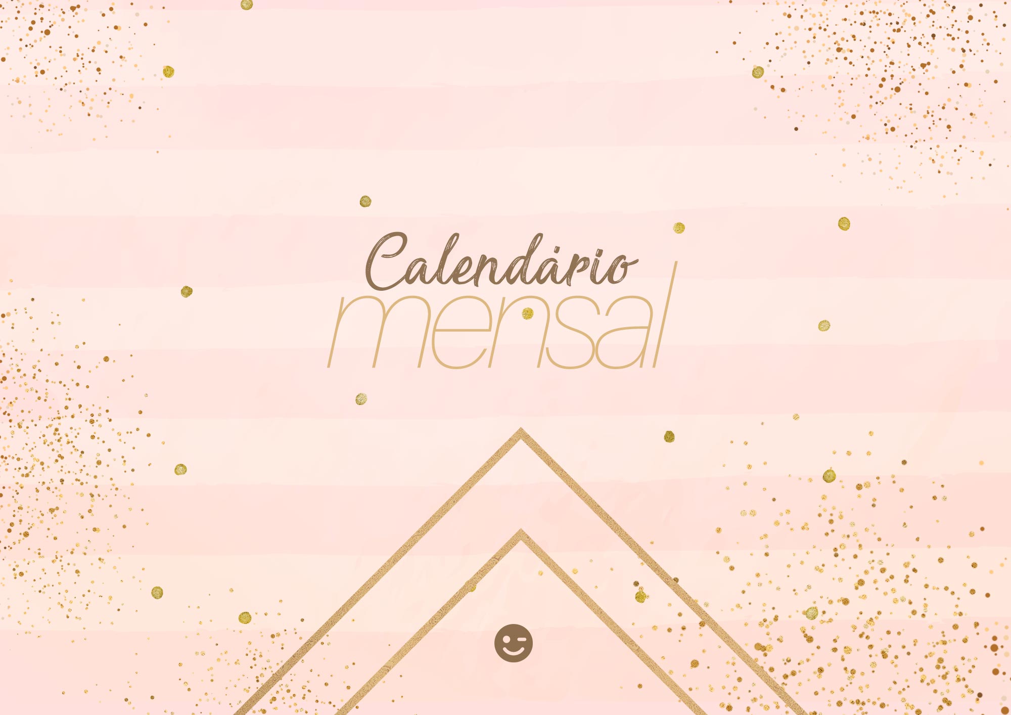 Capa Calendario Mensal 2021 Rose Gold