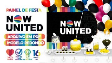 Painel Festa Now United Usando Folhas A4 para Imprimir Painel Festa Now United para imprimir