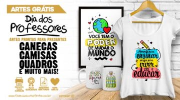 Artes para Dia dos Professores – Grátis para Personalizar Artes para Dia dos Professores