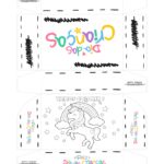 Caixa Dia das Criancas para colorir Unicornio