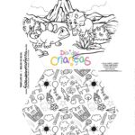Caixa Explosiva Dia das Criancas para colorir dinossauro