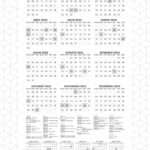 Planner Preto e Branco Calendario 2023
