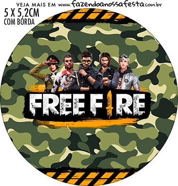 Adesivo para latinhas Free Fire - Fazendo a Nossa Festa