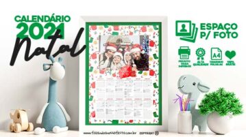 Calendário 2021 Personalizado com Foto de Natal Calendario 2021 Personalizado com foto de Natal