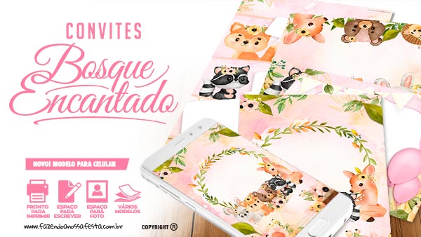 Convite Digital Chá Rifa Menina Jardim Encantado Personalizado