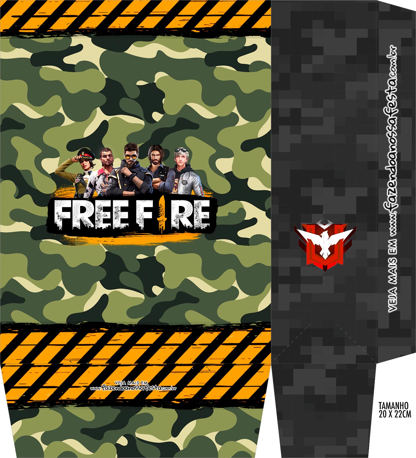 Sacolinha Surpresa Personalizada Free Fire - Tudo Para sua Festa!