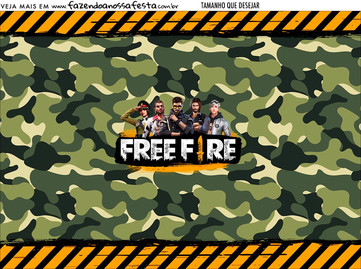 Topo de bolo personalizado free fire - Fazendo a Nossa Festa