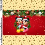 Adesivo Bala Personalizada Natal Mickey e Minnie