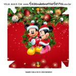 Caixa Bombom Tampa Natal Mickey e Minnie
