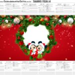 Calendario Personalizado 2020 Natal Mickey e Minnie