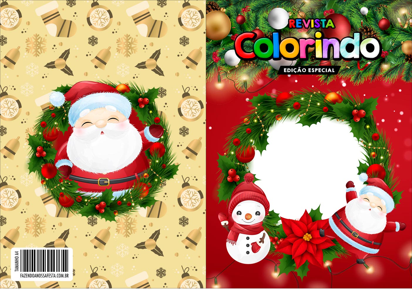 Capa Maletinha Interna Livro de Colorir Roblox - Fazendo a Nossa Festa