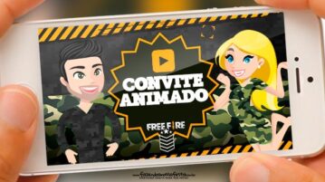 Convite Animado Free Fire Grátis para Baixar e Editar Convite Animado Free Fire Gratis