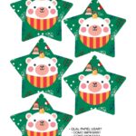 Estrela de Natal com Foto Molde Grátis para Personalizar