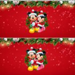 Saia de Bolo Natal Mickey e Minnie