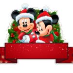 Topo de bolo Natal Mickey e Minnie 1