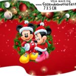 Topper Bandeirinha Kit Festa Natal Mickey e Minnie