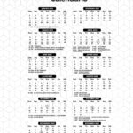 Calendario 2022 Preto e Branco