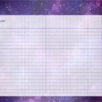 Planner Professor Galaxia Lilas Tabela em Branco
