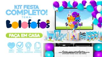 Kit Festa Bolofofos para Imprimir em Casa – Grátis Kit Festa Bolofofos para Imprimir