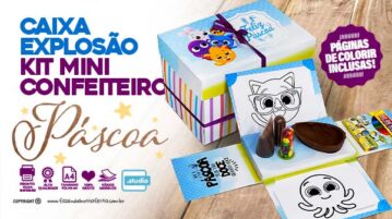 Caixa Explosão Kit Mini Confeiteiro Páscoa Grátis para Baixar e Imprimir Caixa Explosao Kit Mini Confeiteiro Bolofofos