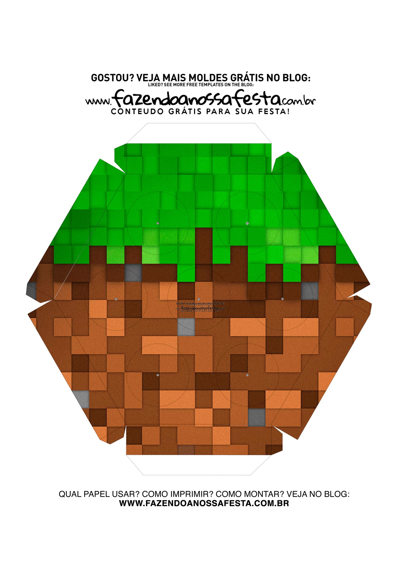 Caixa Explosão Retangular - Minecraft