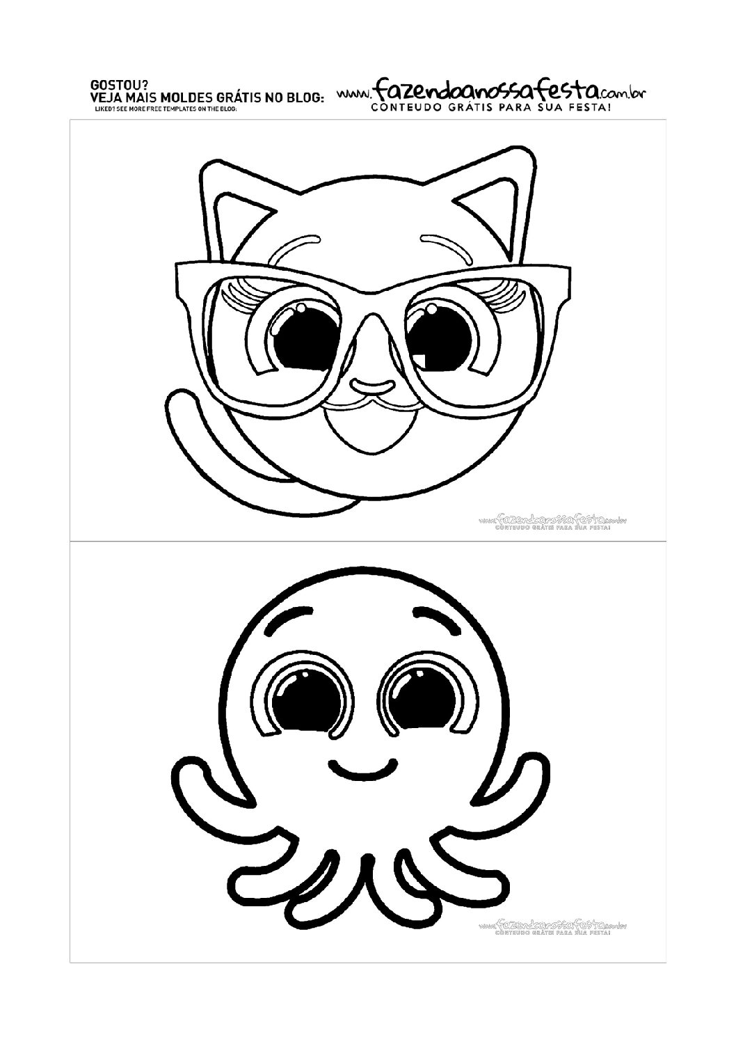 Desenhos dos Bolofofos para Imprimir e Colorir
